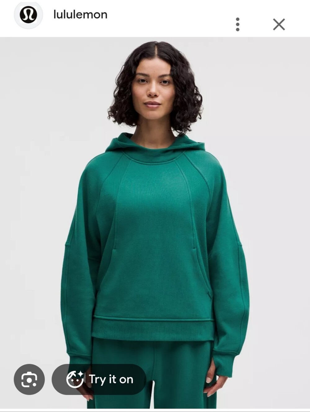 Lululemon oversizedScuba Side Slit hoodie in Teal Size XXL